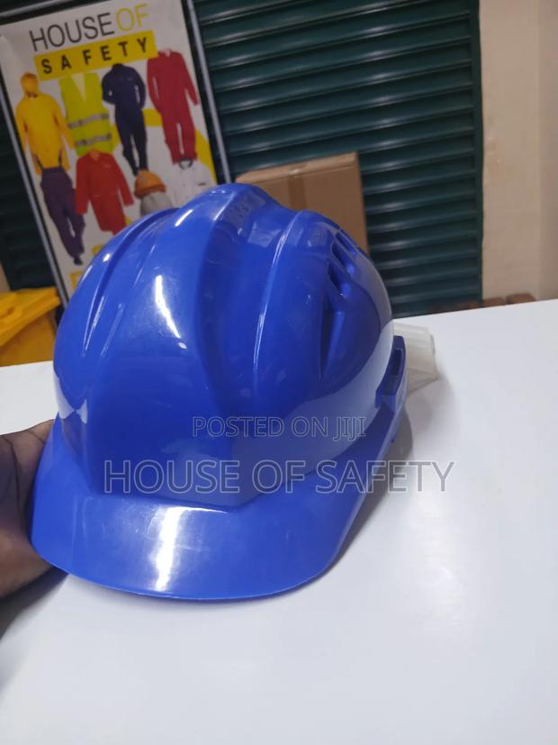 Blue Ventilated Helmet En Standards Approved