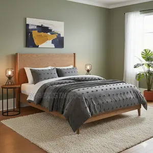 Supreme Comfort Tufted Dot Microfiber Duvet Cover Set