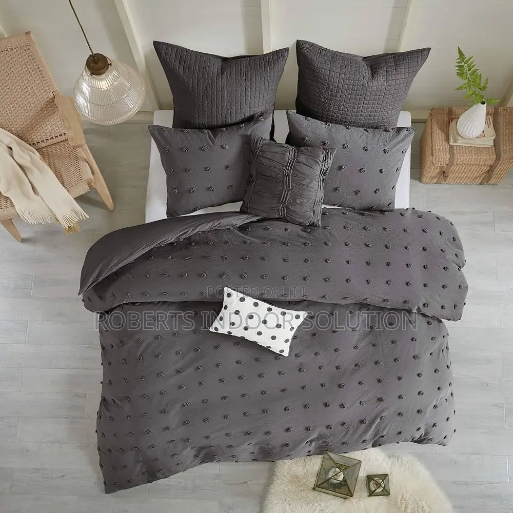 Plush Elegance Dot Microfiber Duvet Cover Set