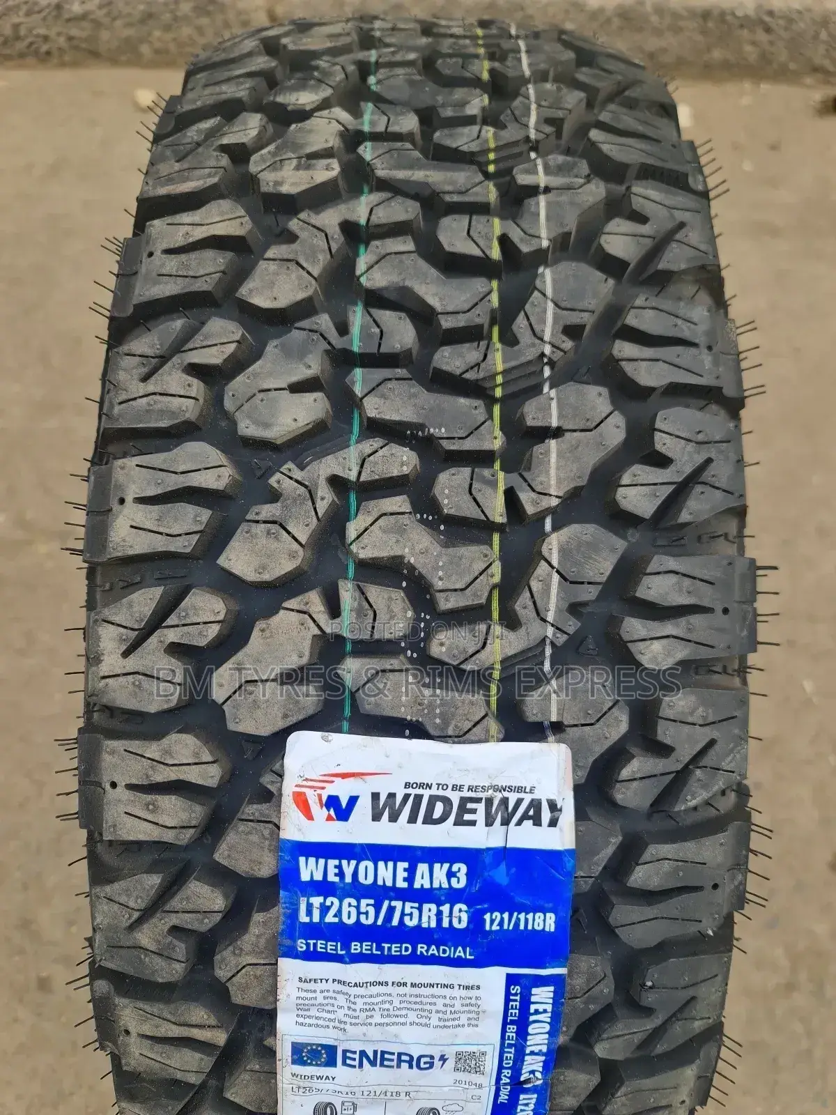 265 /75 R16 Wideway Tyres (All Terrrain) Commercial