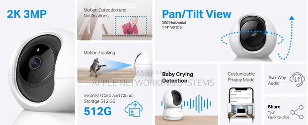 Pan/Tilt Home Security Wi-Fi Camera Tapo C210 - thumbnail 3
