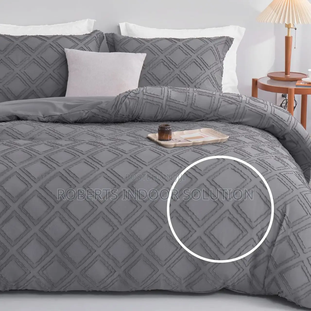 Soft and Stylish Tufted Wave Duvet Cover Set