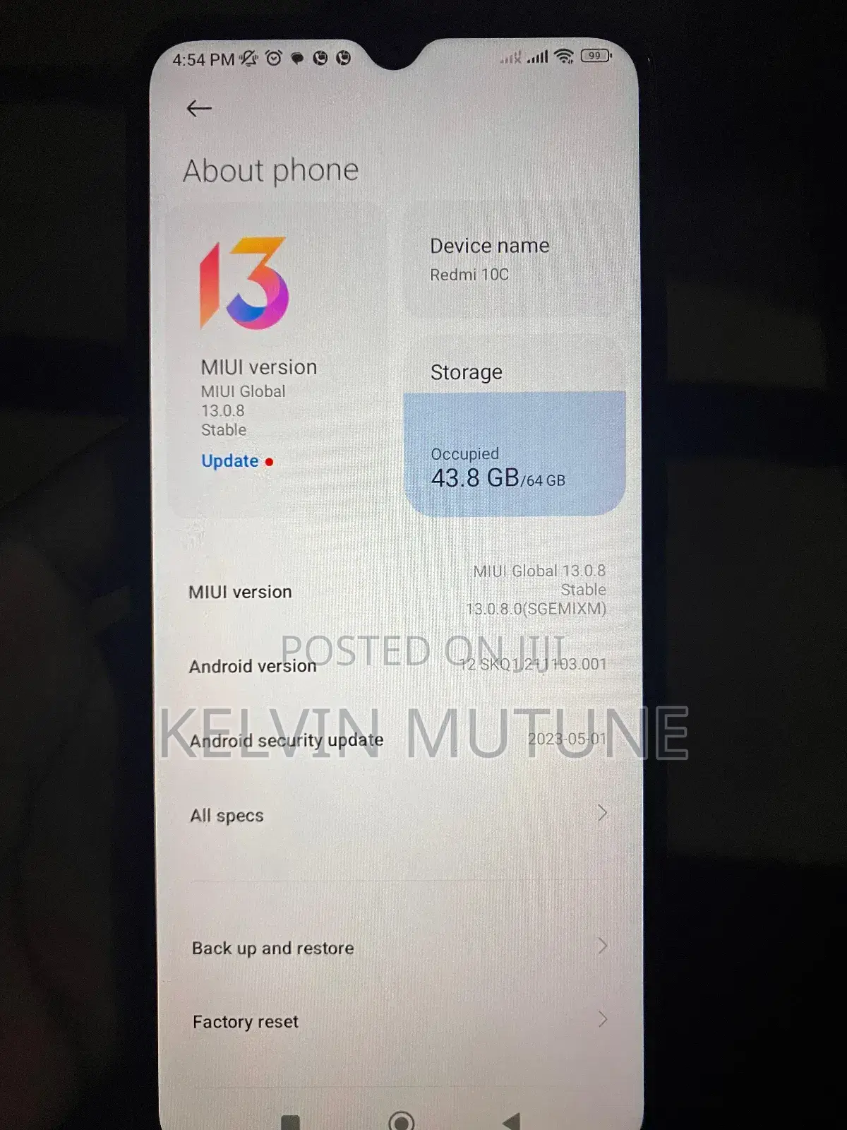 Xiaomi Redmi 10C 128 GB Red