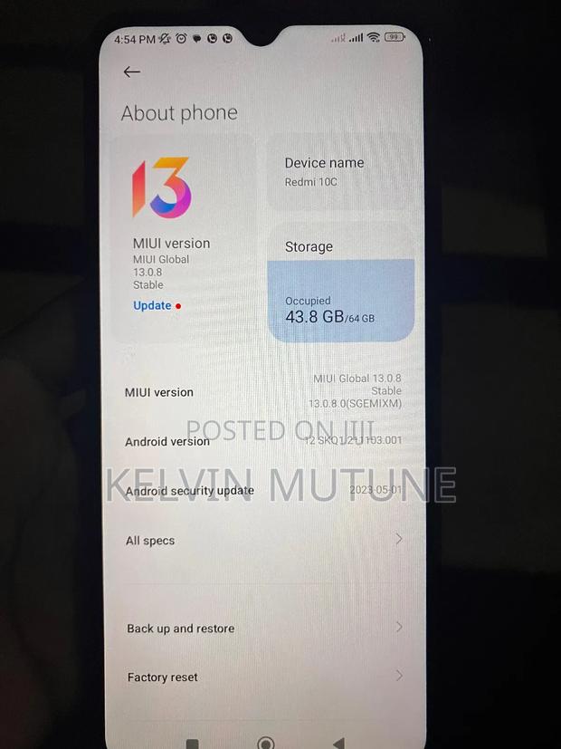 Xiaomi Redmi 10C 128 GB Red - thumbnail 5
