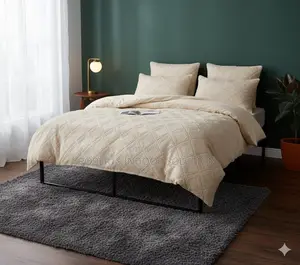 Contemporary Futed Wave Duvet Cove Set