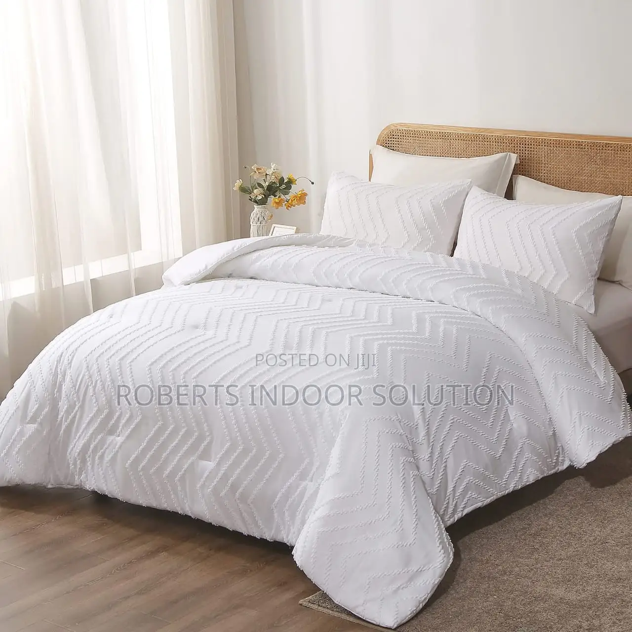 Plush Luxury Tufted Wave Duvet Cover Set