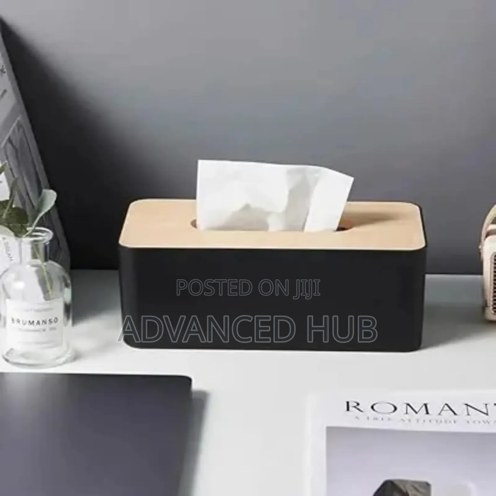 Serviette Holder With Bamboo Base and Phone Slot