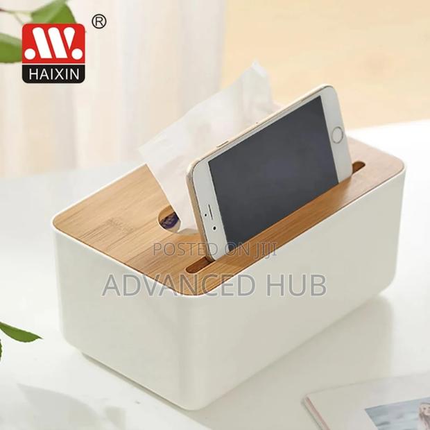 Serviette Holder With Bamboo Base and Phone Slot - thumbnail 4