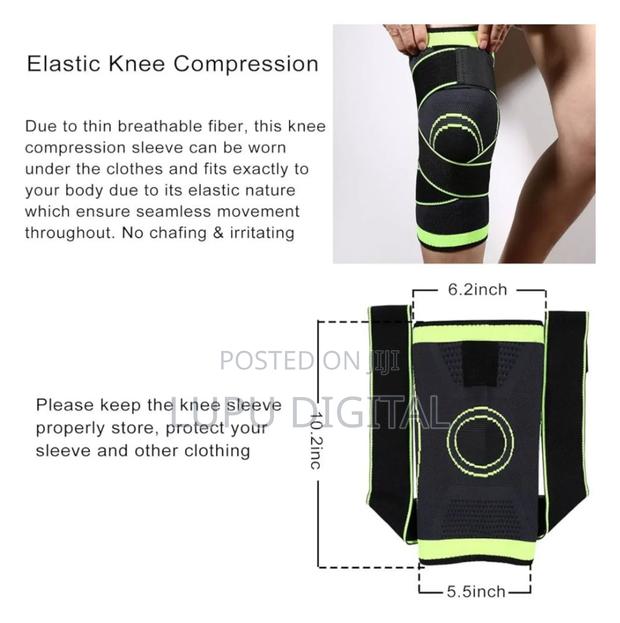 *Double Knee Support Compression Sleeve Now Available in Green-Black - thumbnail 2