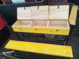 School Desk 3 Lockable Drawers