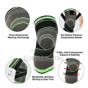 *Double Knee Support Compression Sleeve Now Available in Green-Black