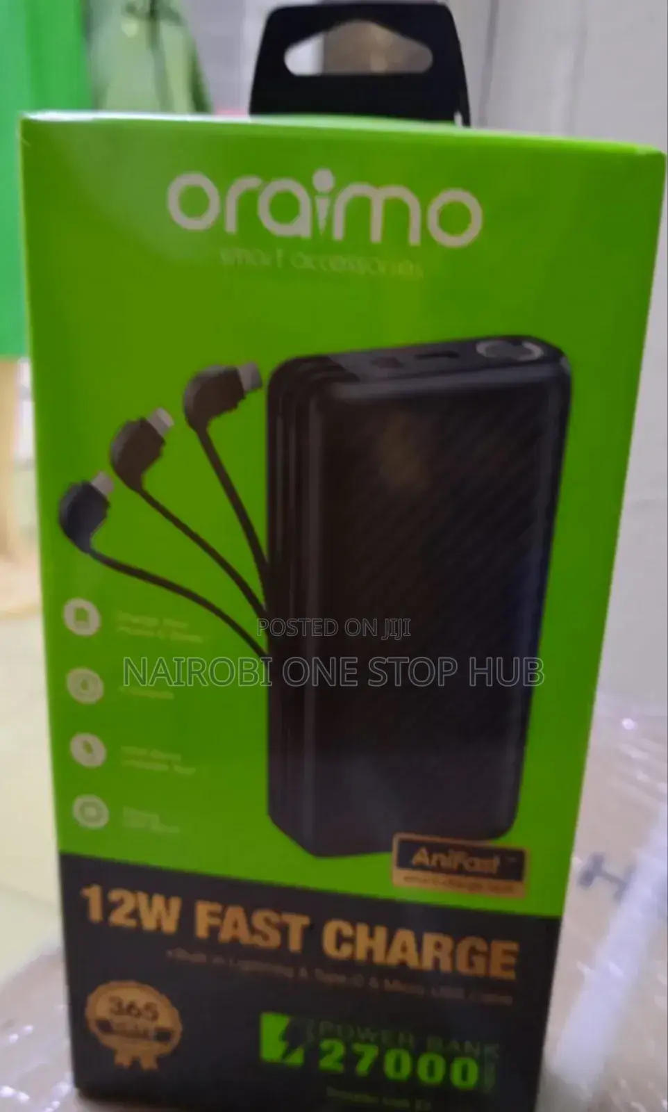 Oraimo 27000 Mah 12w Fast Charger Power Bank