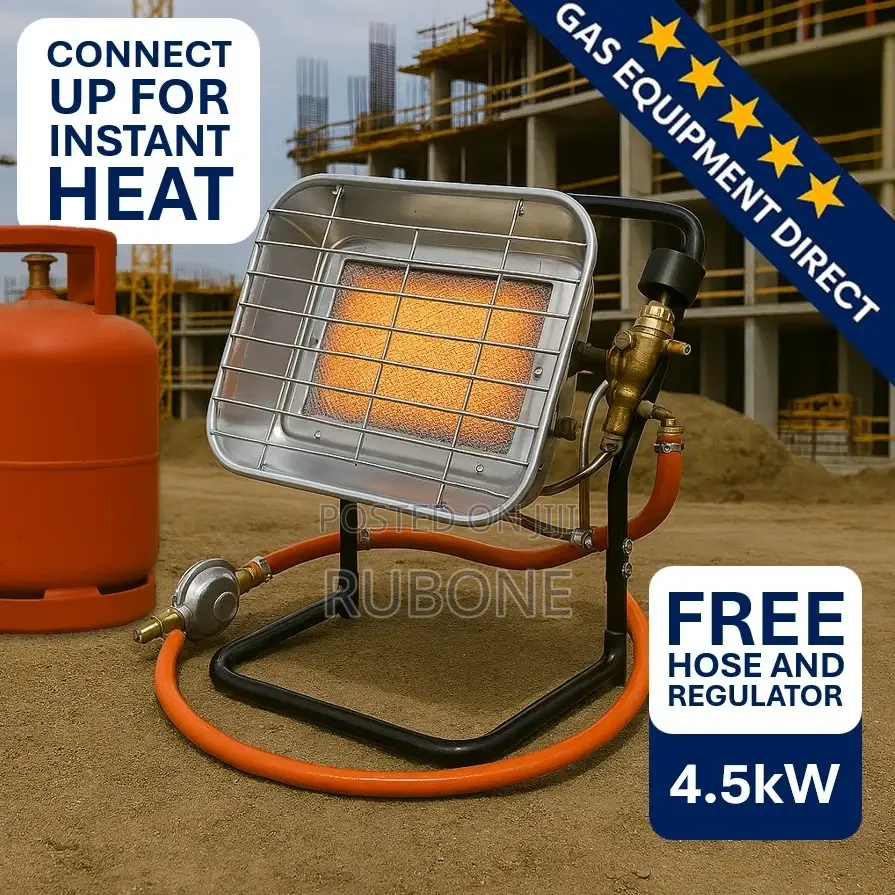 Portable Gas Heater - Site, Patio, Fishing - Stand Regulator