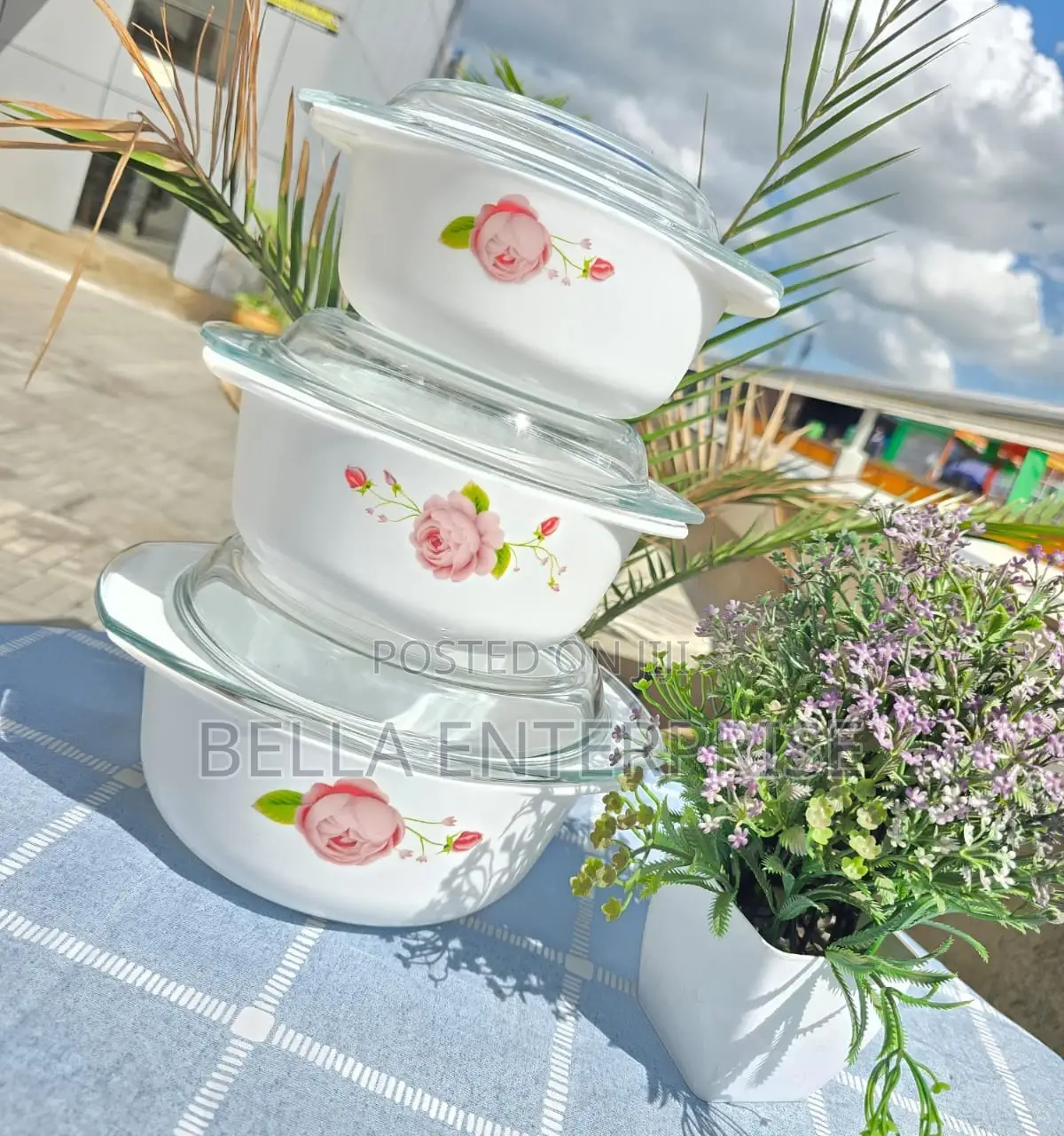3pcs Glass Casserole