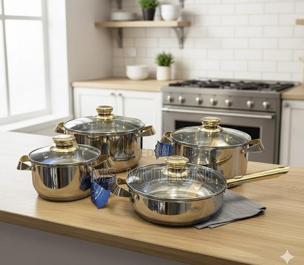 High Quality 8pc Peterhof Stainless Steel Cookware* - main view