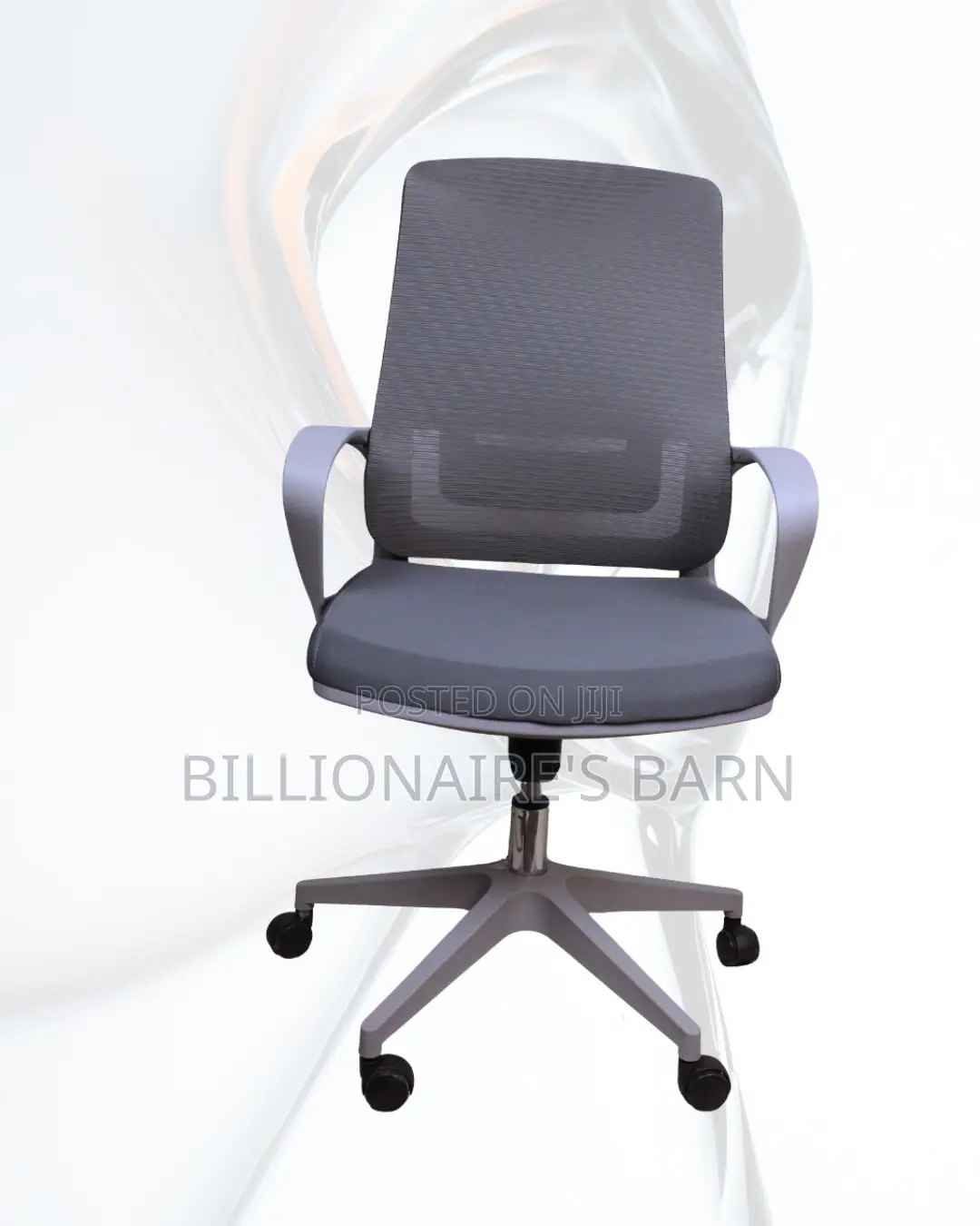 New Arrival Grey Ergonomic Mesh Office Chair — Strong Stable Base