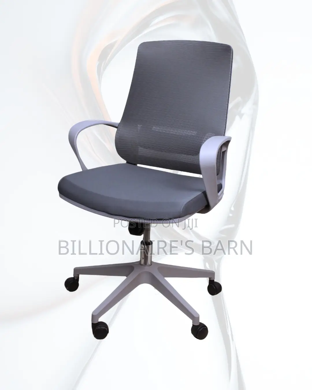 New Arrival Grey Ergonomic Mesh Office Chair — Strong Stable Base