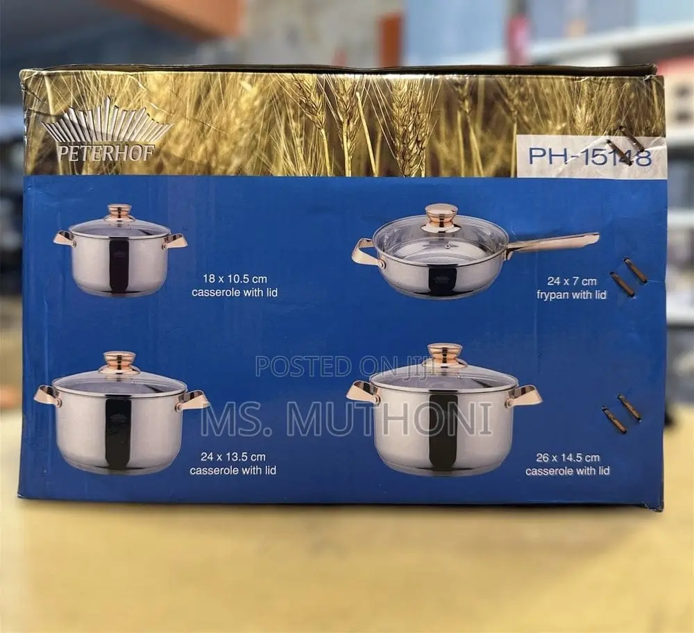 High Quality 8pc Peterhof Stainless Steel Cookware*