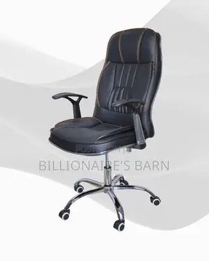 Ergonomic Executive Leather Office Chair — Great for Study or Work