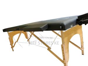 2 Sectioned Black Wooden Bed - main view