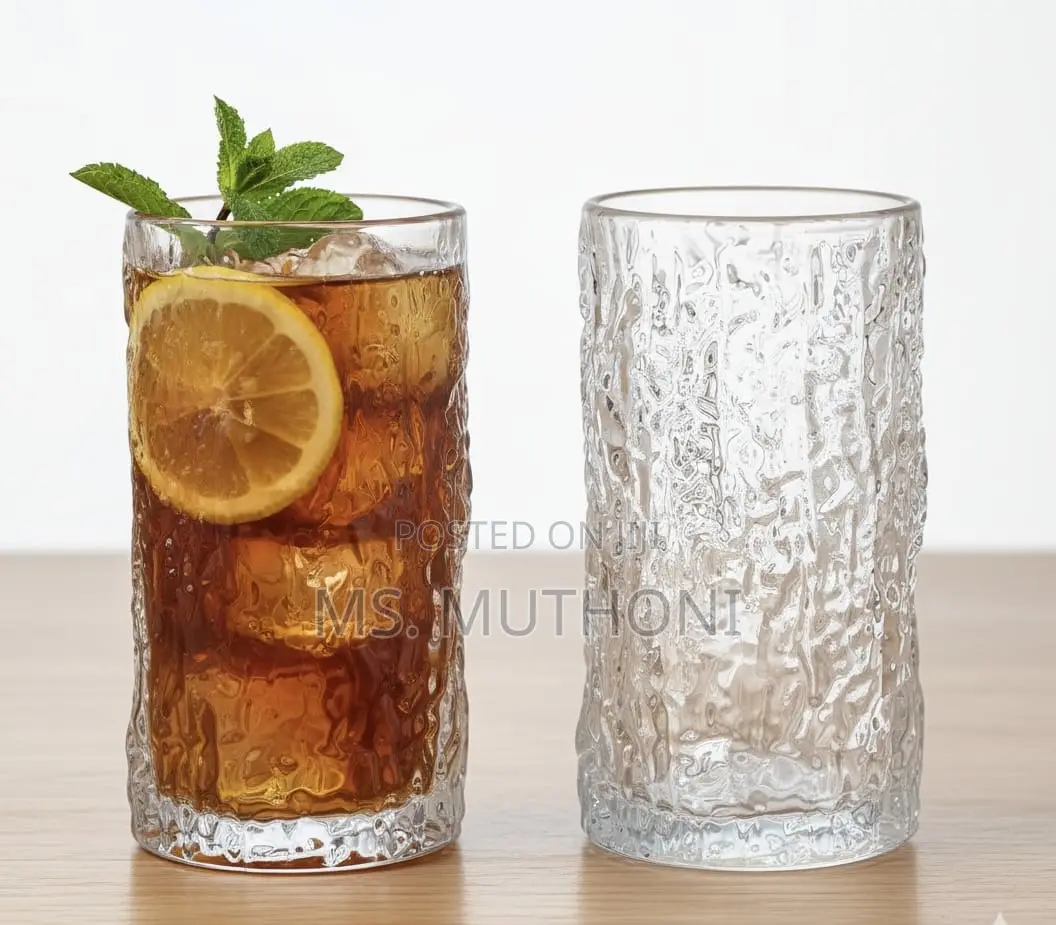 Decanter Square Big+2pc Ice Texture Glasses* (3 Pc)