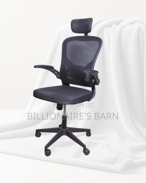 Grey Ergonomic Office Chair — Back Support for Long Hours - thumbnail 3