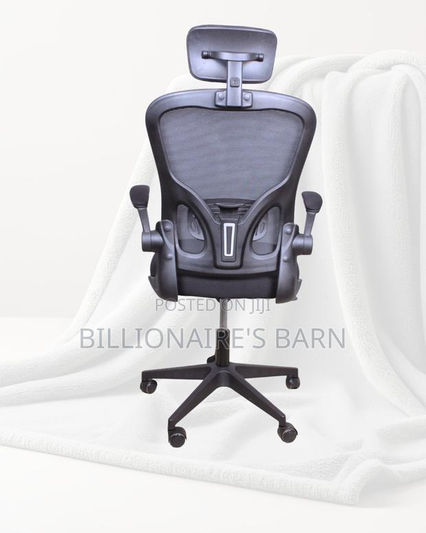 Grey Ergonomic Office Chair — Back Support for Long Hours - thumbnail 4