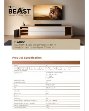Hisense Hs2100 Sound Bar