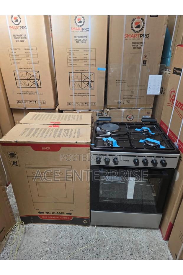 60*60 Von Cooker 3 Gas + 1 Electric Standing Cooker