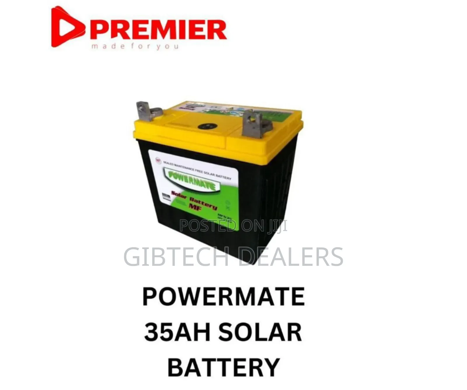 Powermate 35ah Solar Deep Dry Cycle Battery