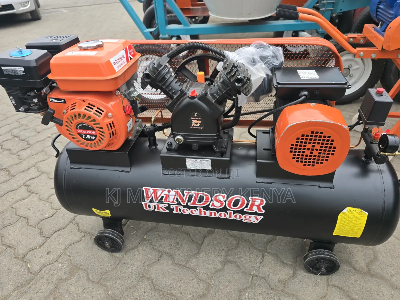 Windsor Dual-power Air Compressor(Petrol + Electric) | Uk Technology