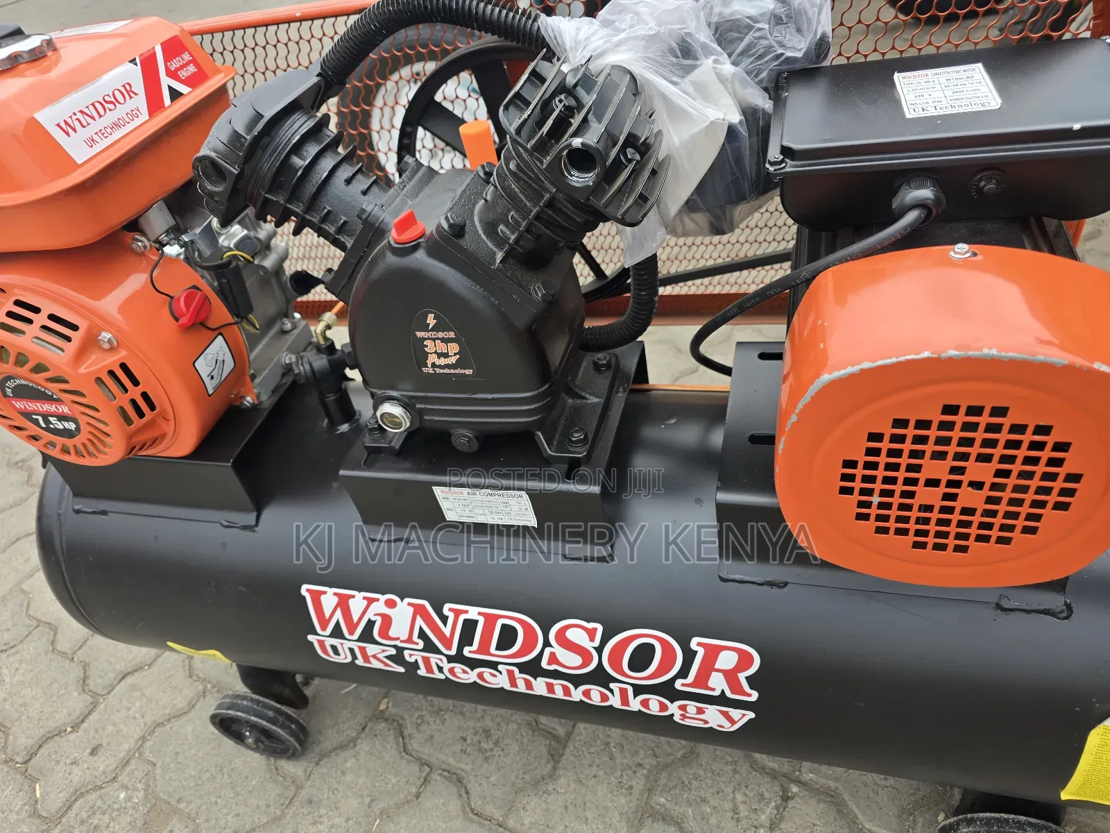 Windsor Dual-power Air Compressor(Petrol + Electric) | Uk Technology