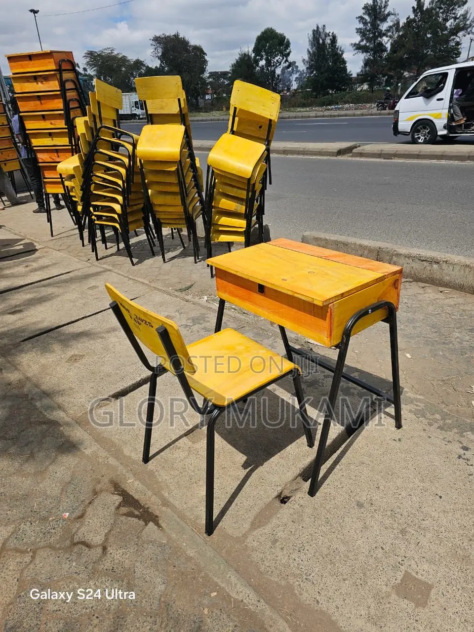 School Lockers And Chairs