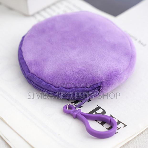 3d Plush Coin Purse Purple Keychain Soft Keyholder Ladies Cute Gifts