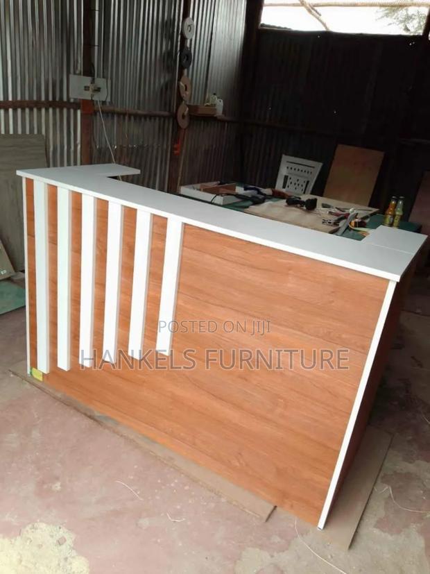 Elegant Wooden Reception Desk - main view