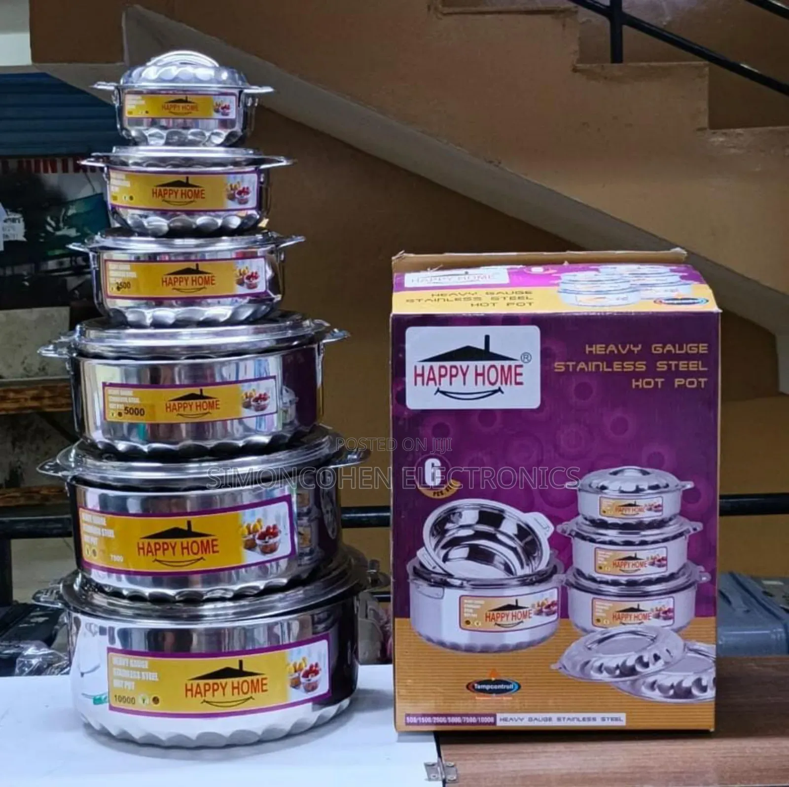 6pcs Happy Home Insulated Hotpots
