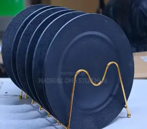 Black 6 PCS Ceramic Plates