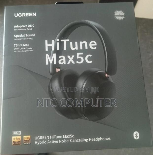 Ugreen Hitune Max5c Hybrid Active Noise-Cancelling Headphones - Black