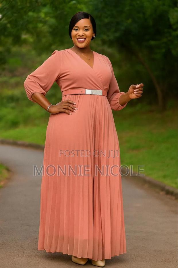 Classy Brown Maxi Dress - thumbnail 3