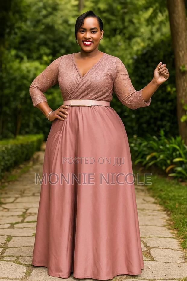 Classy Peach Gowns/Maxi/Long Dresses/Dinner - main view