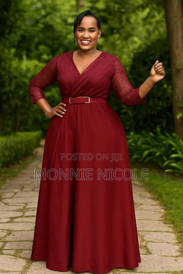 Classy Peach Gowns/Maxi/Long Dresses/Dinner - thumbnail 2