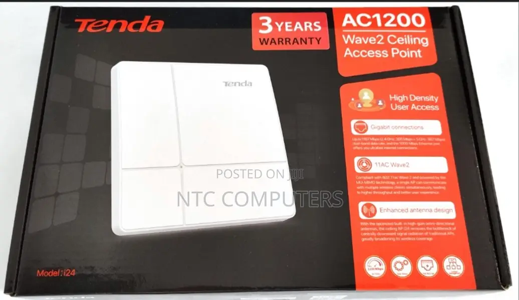 Tenda I24 Ac1200 Dual Band Ceiling Mount Wireless Access Point