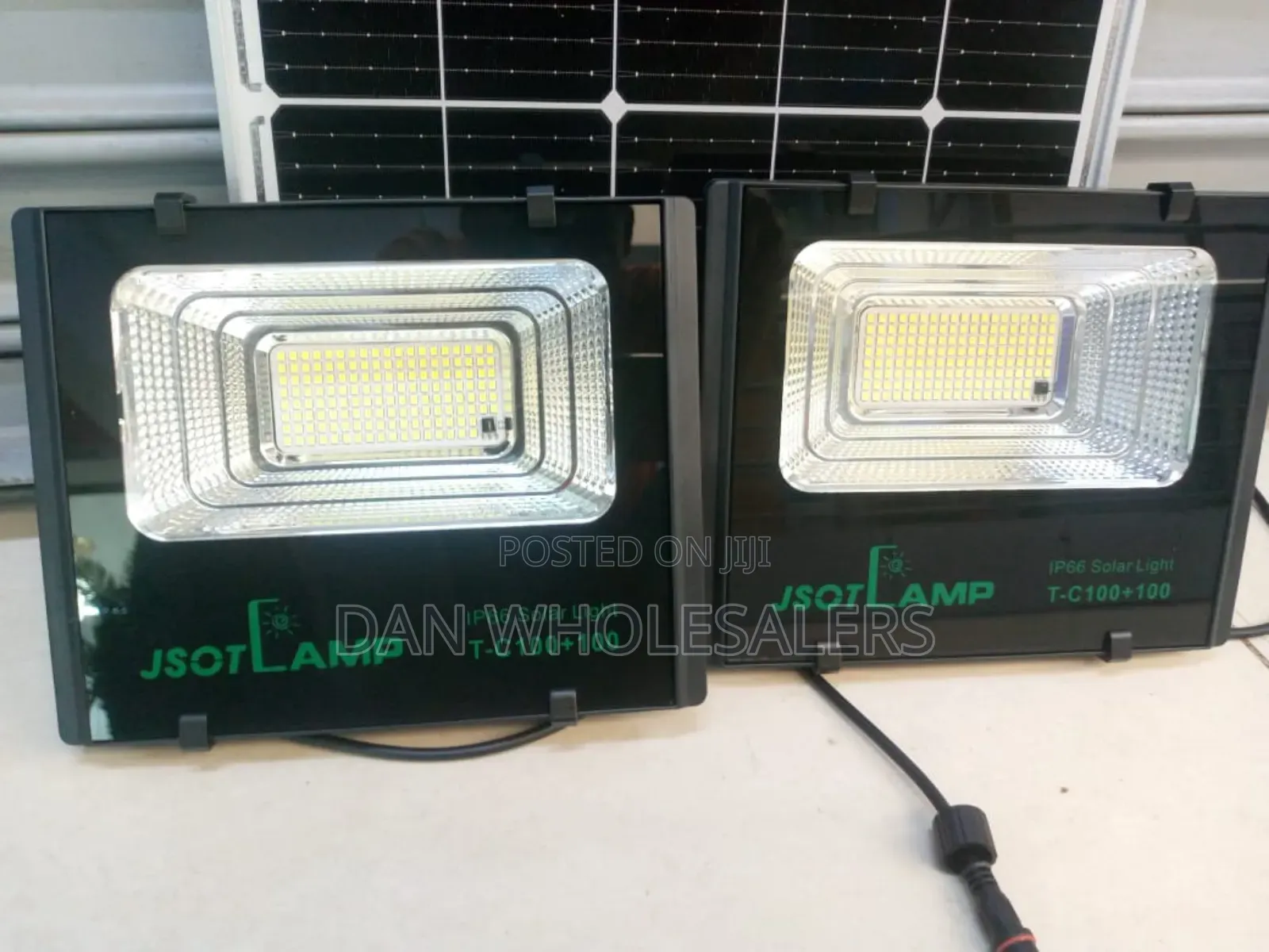 Jsotlamp Solar 25w Panel With Dual 100w Led Lights