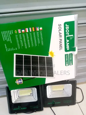 Jsotlamp Solar 25w Panel Paired With 100w Floodlights
