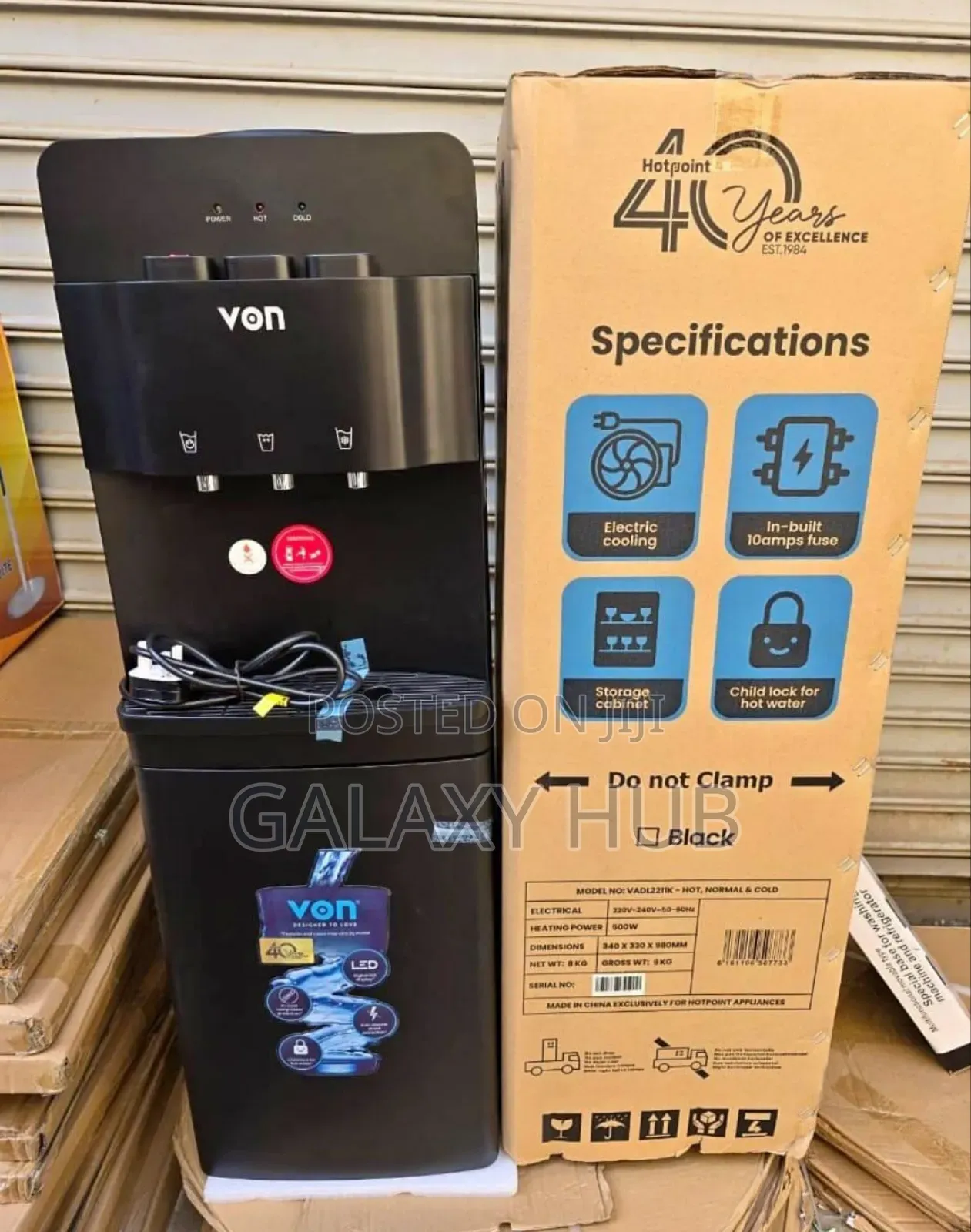 Von Hot Normal and Cold 3 Taps Dispenser