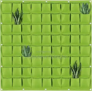 72 Pockets Hanging Planter Bags, Vertical Wall Mounted Plant Grow Bags