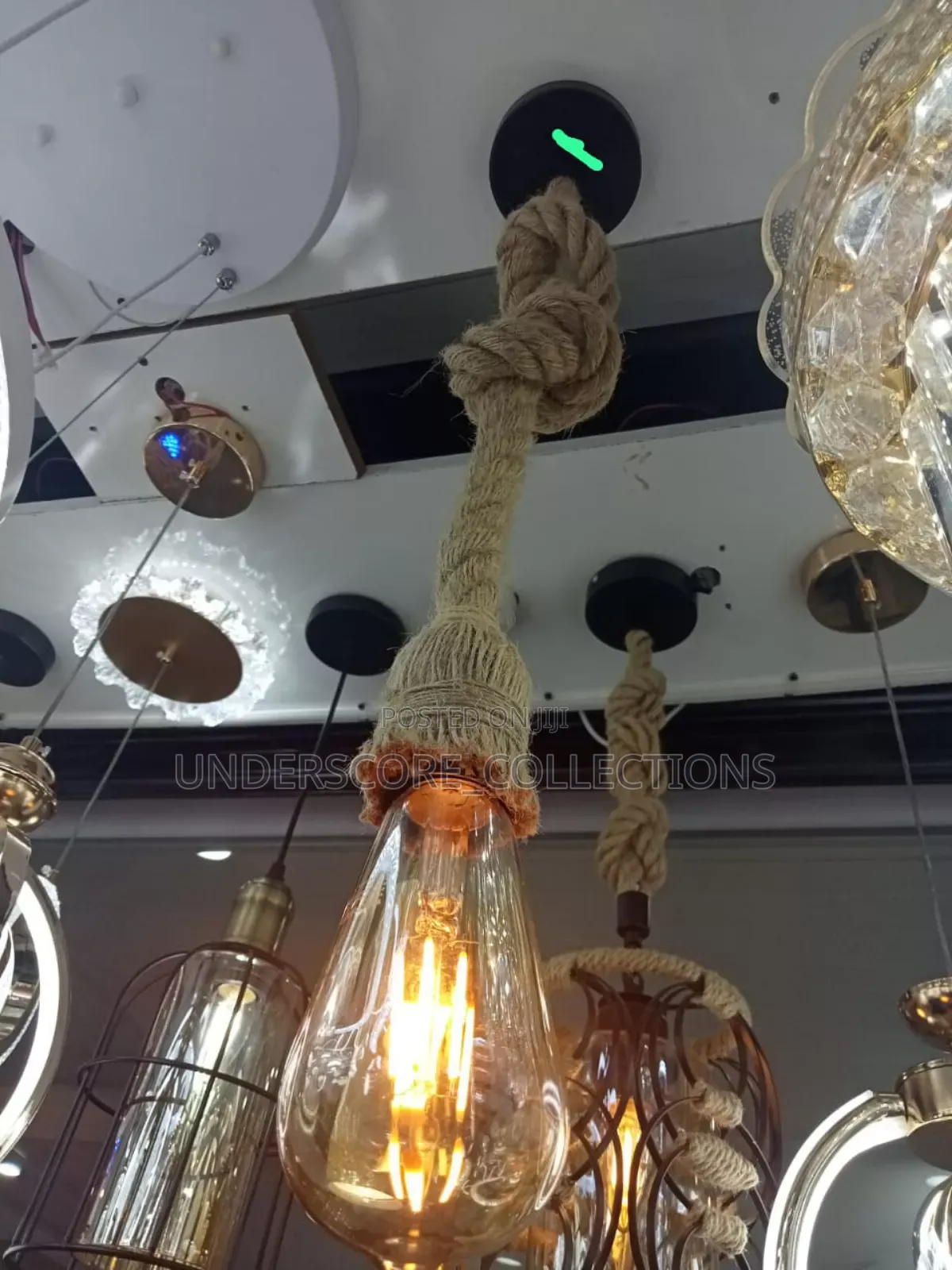 Hanging Rope Chandelier Light