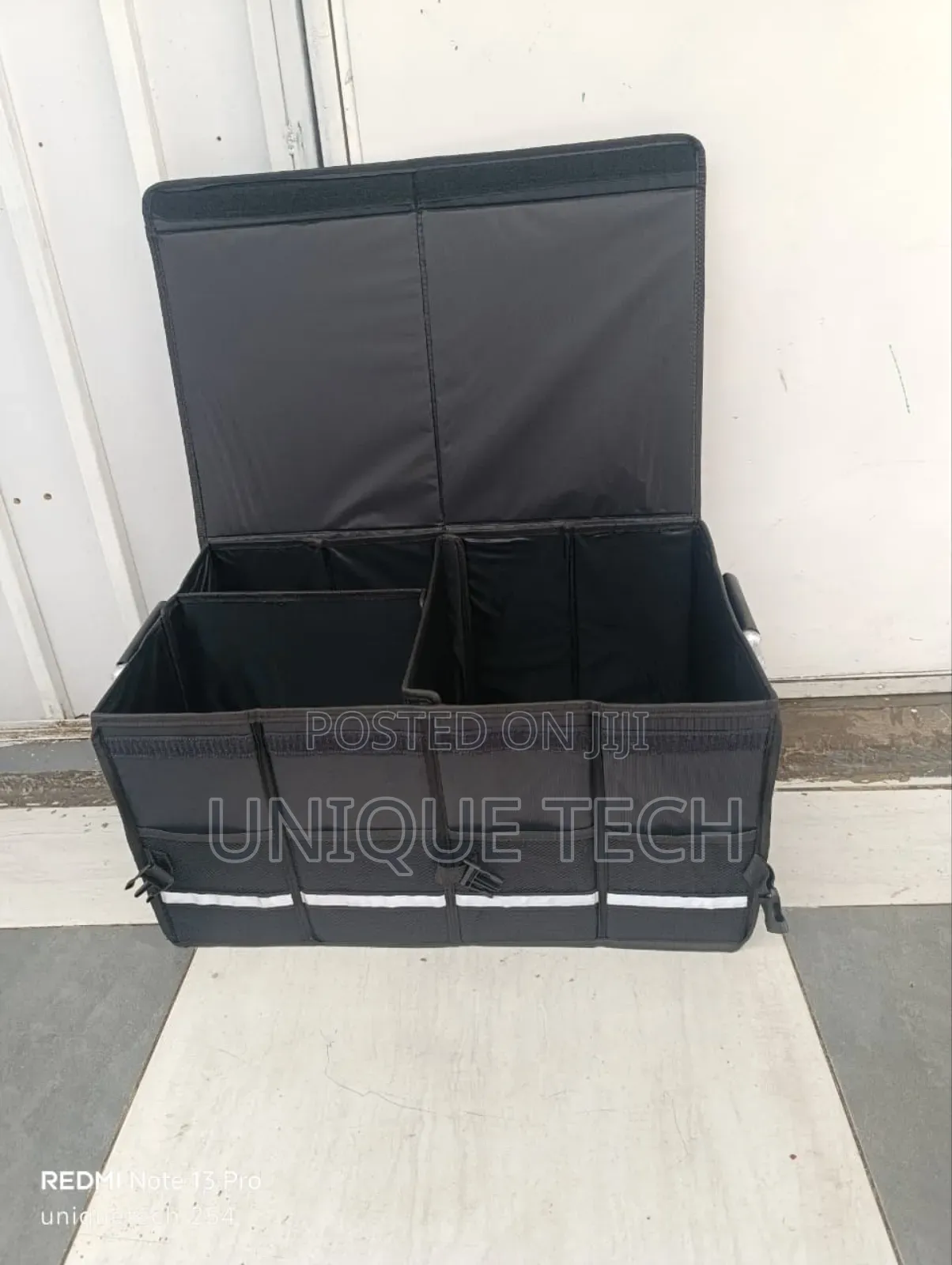 Foldable Car Trunk Organizer With Handles and Partitions