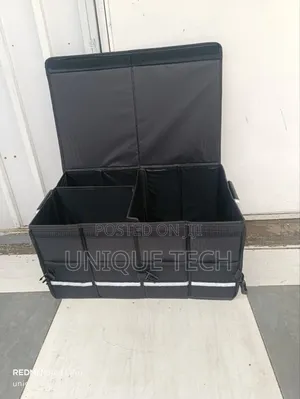 Foldable Car Trunk Organizer With Handles and Partitions
