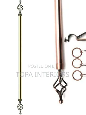 Adjustable 2m Single Curtain Rods for Standard Sized Windows and Doors